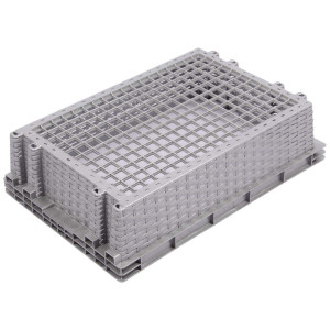 Евролоток 600x400x152 мм с перфорацией в виде плетеной корзины Арт. 403-ЭКО